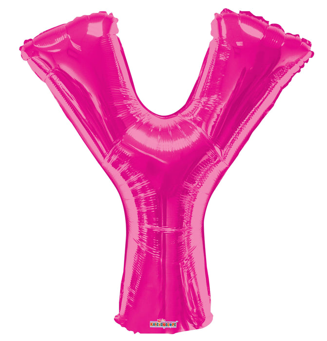 34" Jumbo Letter Foil Balloons | Hot Pink Y | 50 pc