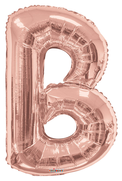 34" Jumbo Letter Foil Balloons | Rose Gold B | 50 pc