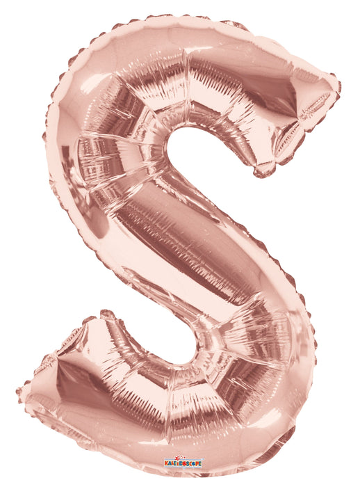 34" Jumbo Letter Foil Balloons | Rose Gold S | 50 pc