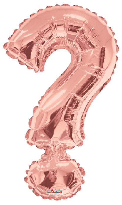 34" Jumbo Letter Foil Balloons | Rose Gold Question Mark ? | 50 pc