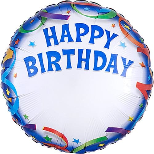 18 Inch Personalized Birthday Streamers Foil Balloon