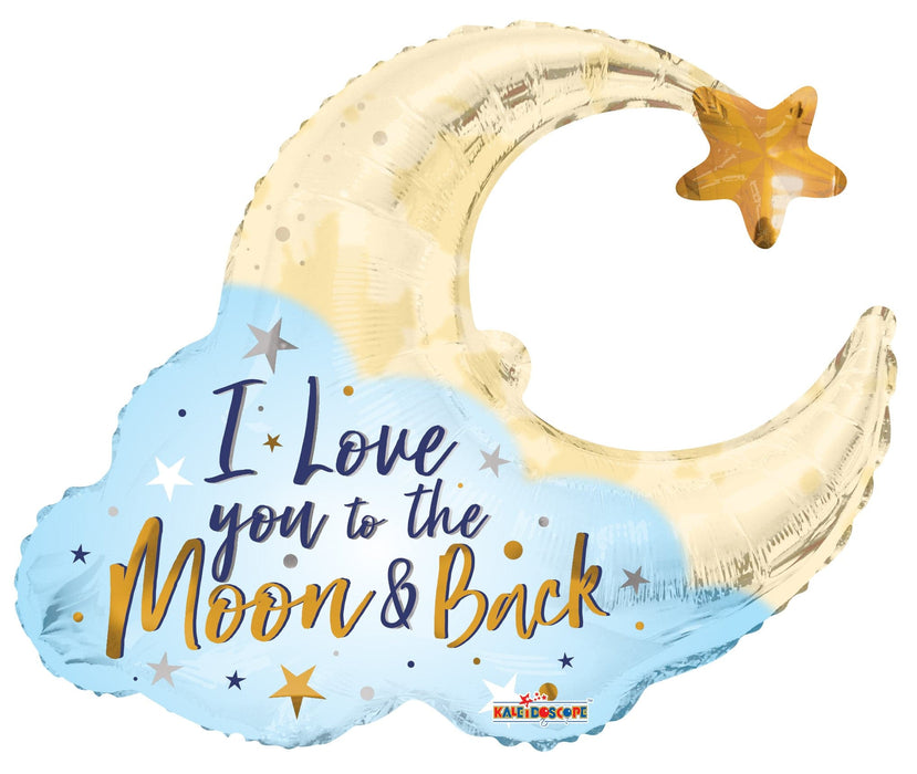 36 Inch I Love You to The Moon and Back Foil Balloon | 50 pcs