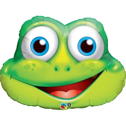 32 Inch Funny Frog Head Shape Foil Balloon