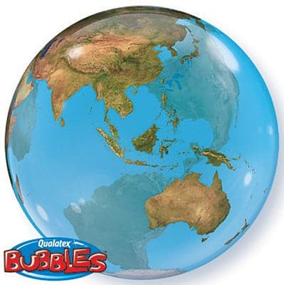 22 Inch Earth Globe Bubble Balloon