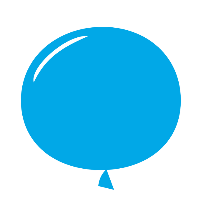 17" Designer Bright Blue Latex Balloons by Gayla