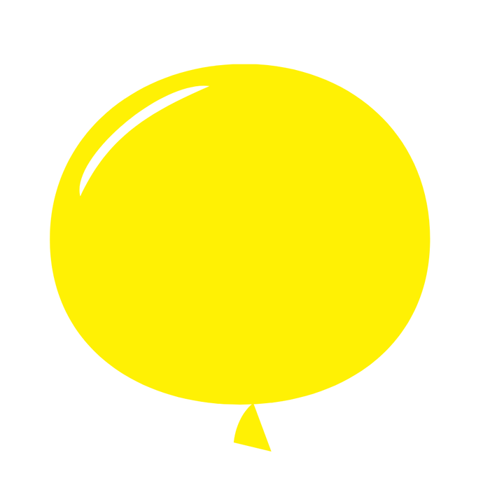 17" Designer Bright Yellow Latex Balloons by Gayla