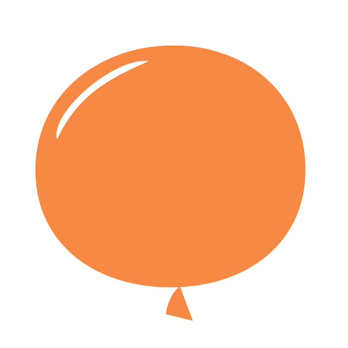 17" Standard Orange Latex Balloons by Gayla