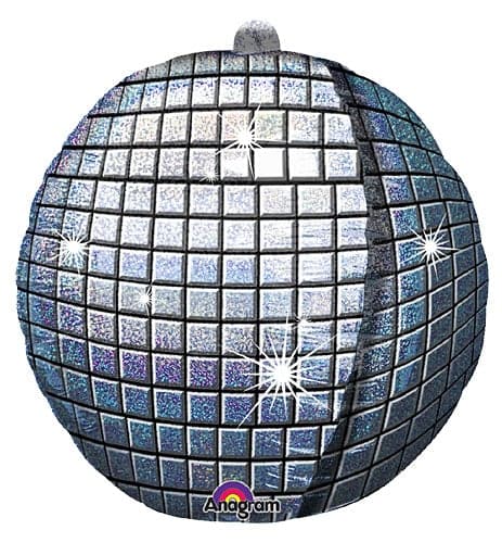 15 Inch Disco Ball Holographic Shape Foil Balloon