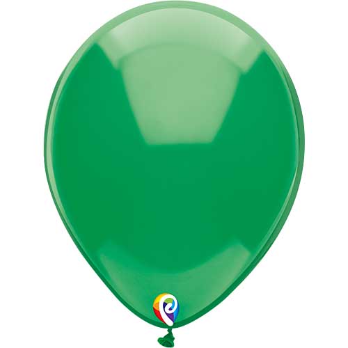 12" Funsational Crystal Green Latex Balloons by Pioneer Balloon