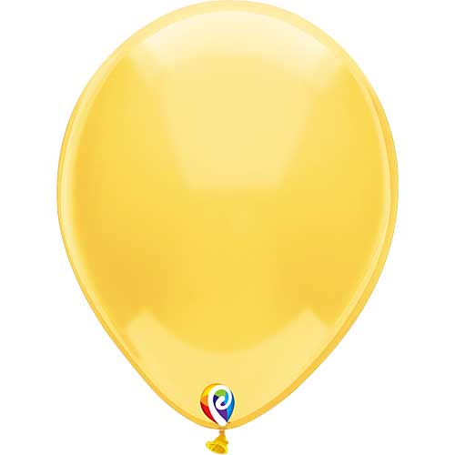 12" Funsational Crystal Yellow Latex Balloons by Pioneer Balloon