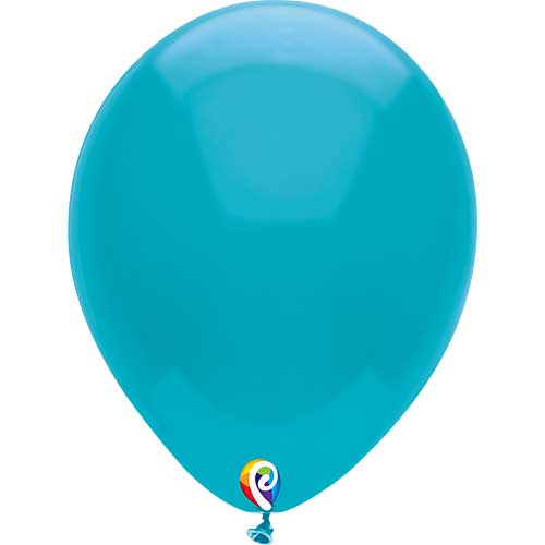 12" Funsational Turquoise Latex Balloons by Pioneer Balloon