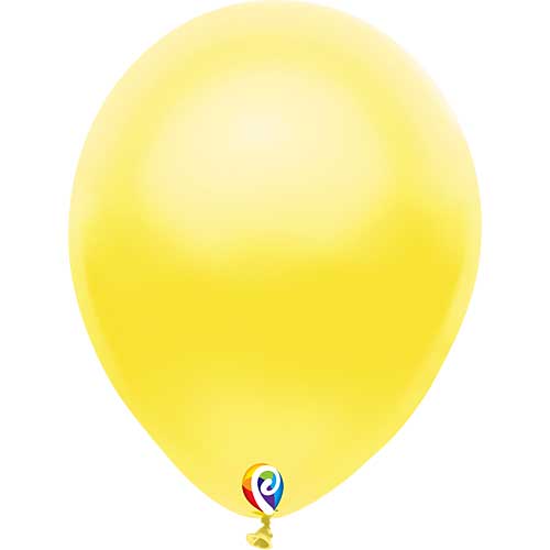 12" Funsational Pearl Yellow Latex Balloons by Pioneer Balloon