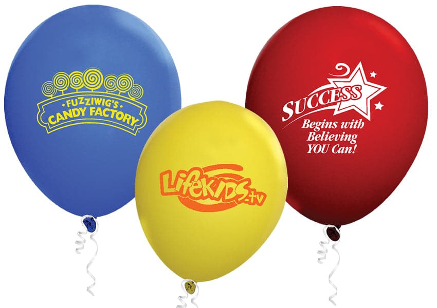 Custom Printed Valved Latex Balloons | Standard Colors | 1,000 pcs