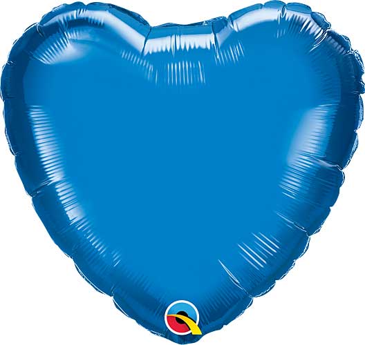 Sapphire Blue Heart Foil Balloon
