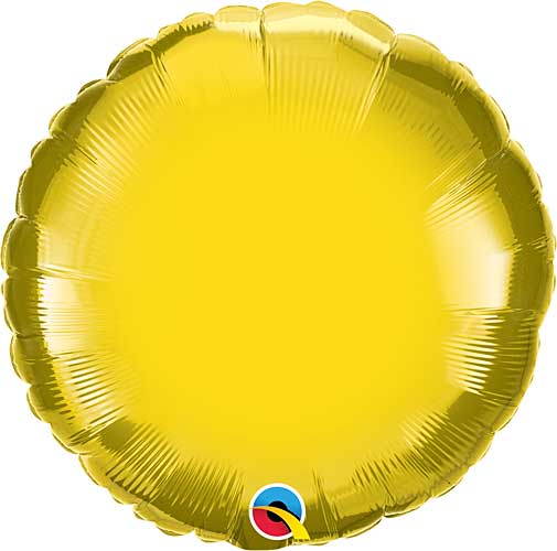 Citrine Yellow Round Foil Balloon