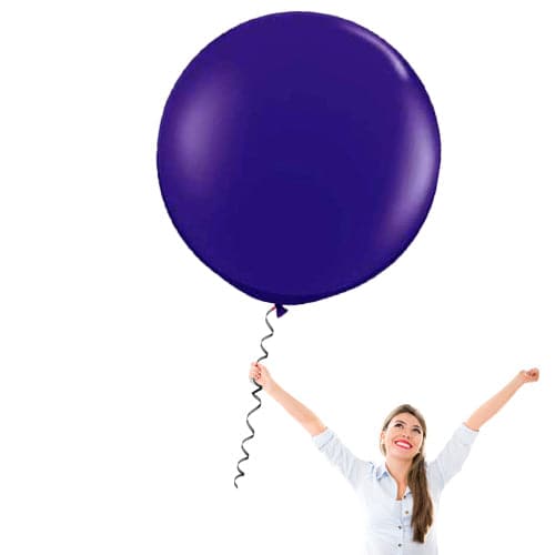 24 Inch Latex Balloons | Decorator Deep Purple | 10 pc bag