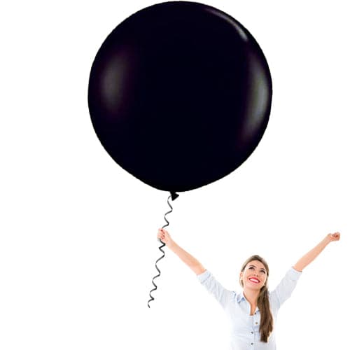 24 Inch Latex Balloons | Decorator Midnight Black | 10 pc bag