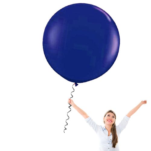 24 Inch Latex Balloons | Decorator Navy Blue | 10 pc bag
