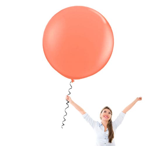 24 Inch Latex Balloons | Decorator Peach | 10 pc bag