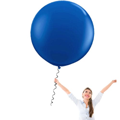 Bulk 36 Inch Latex Balloons | Decorator Royal Blue | 10 pc bag x 10 bags
