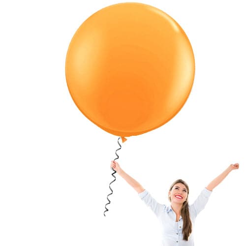 24 Inch Latex Balloons | Pastel Orange | 10 pc bag
