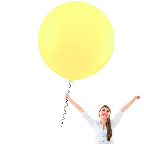 36 Inch Latex Balloons | Pastel Yellow | 10 pc bag