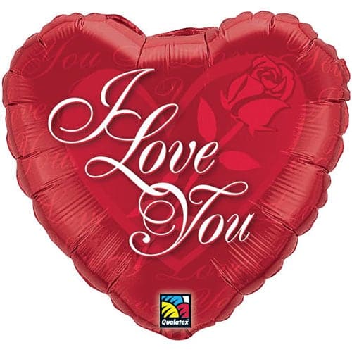 18 Inch I Love You Red Rose Foil Balloon