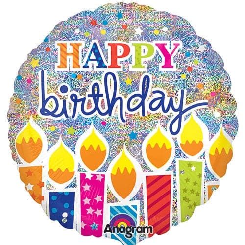 32 Inch Shimmer Birthday Candles Foil Balloon
