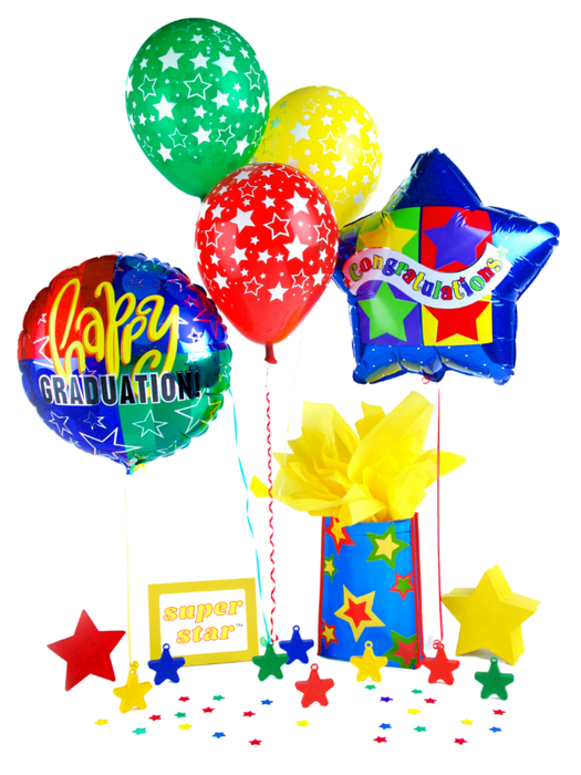 Bulk 100 gram SuperStar Heavy Balloon Weights | Star | PrimaryPlus Asst | 10 pc x 20 bags (200 pcs)