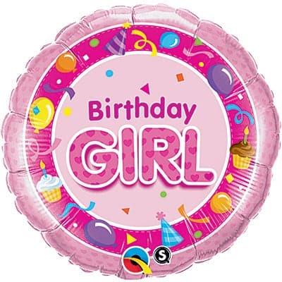 18 Inch Girl Birthday Foil Balloon