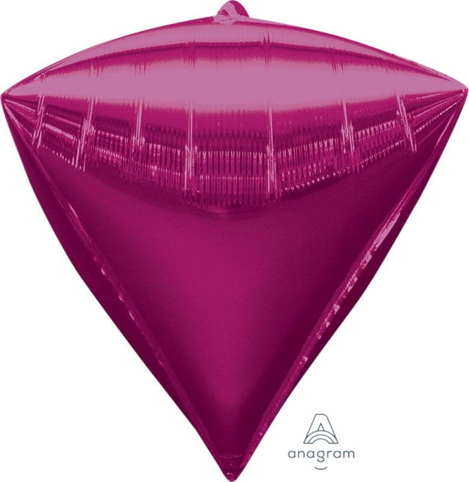 15 Inch Pink Magenta Diamondz Foil Balloon