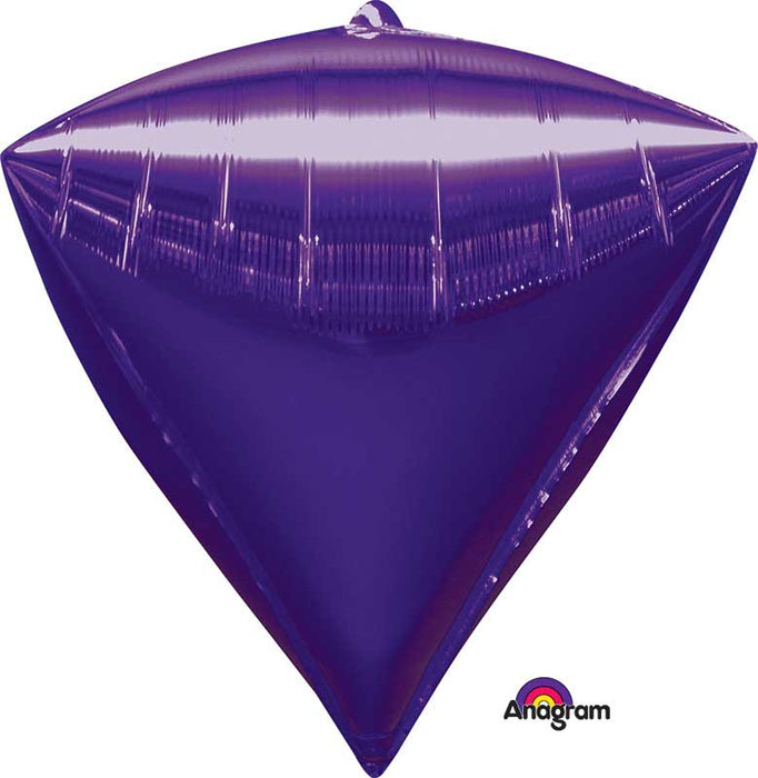 15 Inch Purple Diamondz Foil Balloon