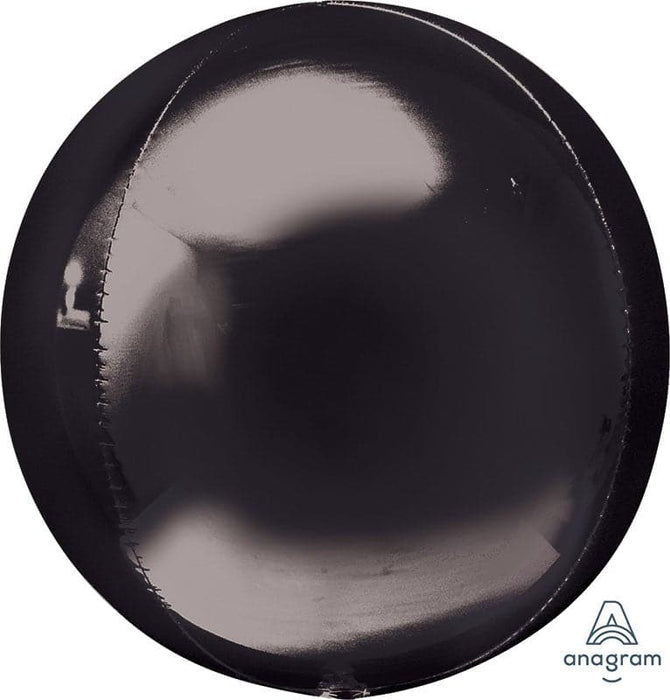 15 Inch Black Orbz Foil Balloon