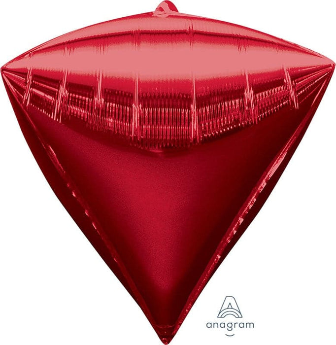 15 Inch Red Diamondz Foil Balloon