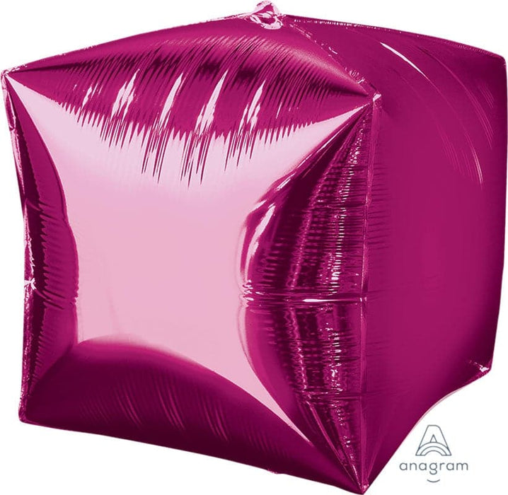 15 Inch Pink Magenta Cubez Foil Balloon