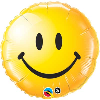 18 Inch Smiley Face Emoji Yellow Foil Balloon