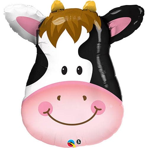 30 Inch Contented Cow Head Shape Foil Balloon