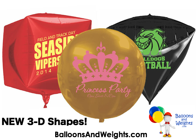 Custom Printed 3-D Foil Balloons | 25 pcs