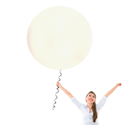 30 Inch Latex Balloons | Pearlized White | 10 pc bag