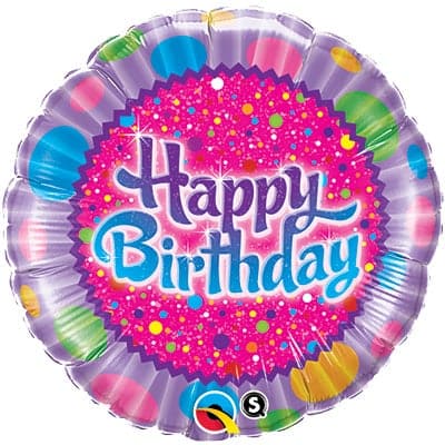 18 Inch Sparkles Birthday Foil Balloon