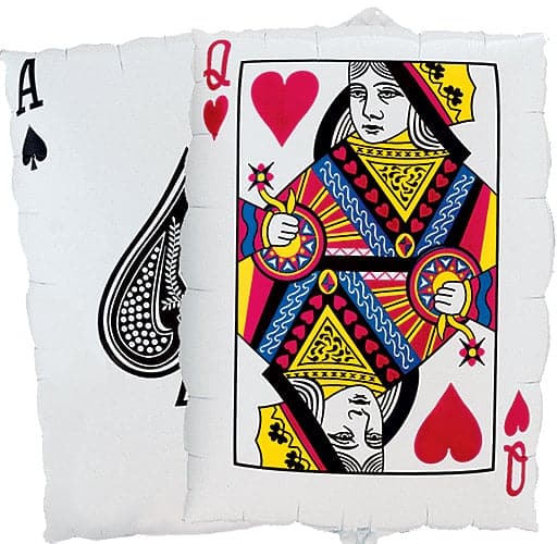 30 Inch Queen Of Hearts / Ace Of Spades Shape Foil Balloon
