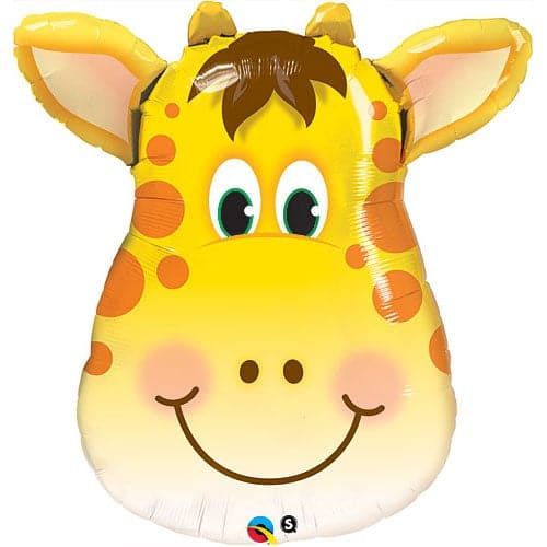 32 Inch Jolly Giraffe Head Shape Foil Balloon