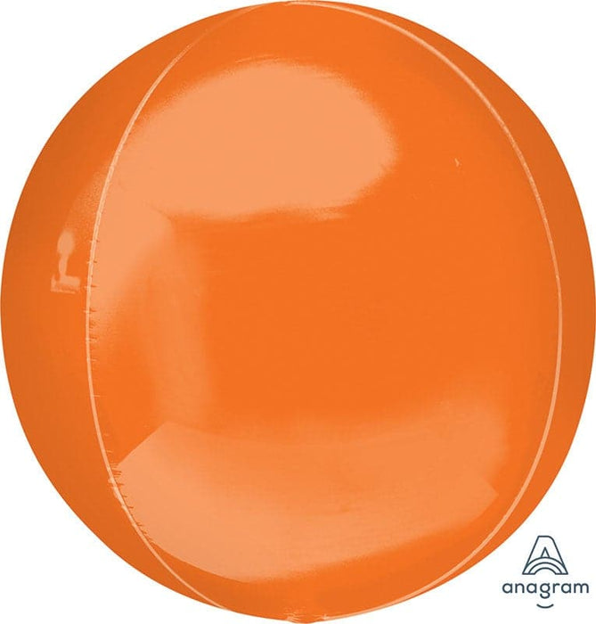 15 Inch Orange Orbz Foil Balloon