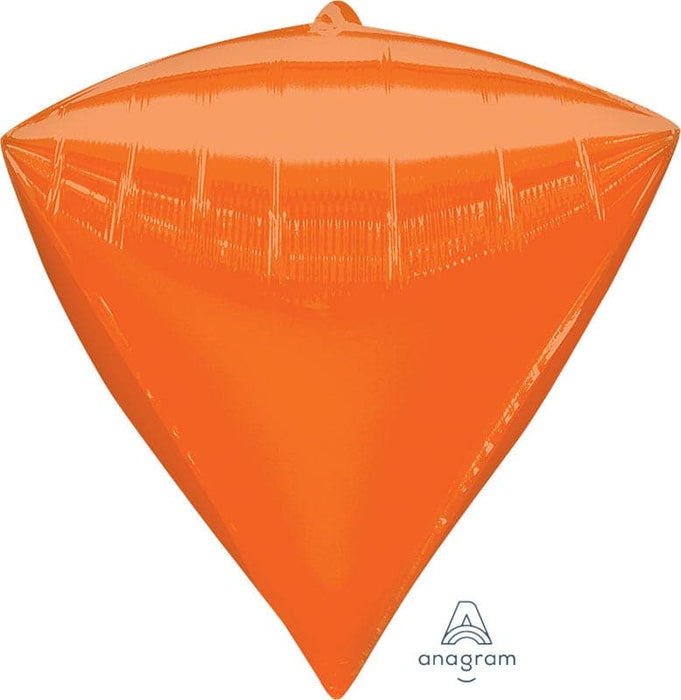 15 Inch Orange Diamondz Foil Balloon