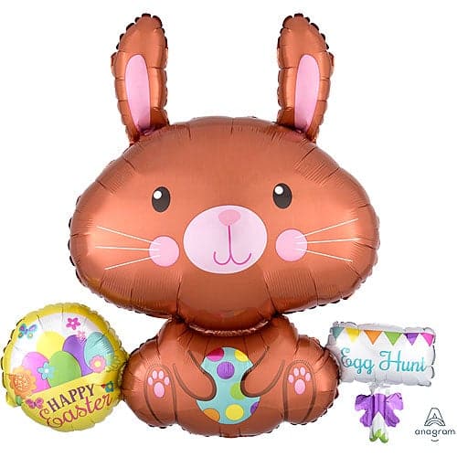 29 Inch Easter Bunny Spotted Foil Balloon