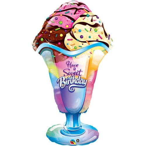 42 Inch Sweet Birthday Ice Cream Sundae Jumbo Foil Balloon