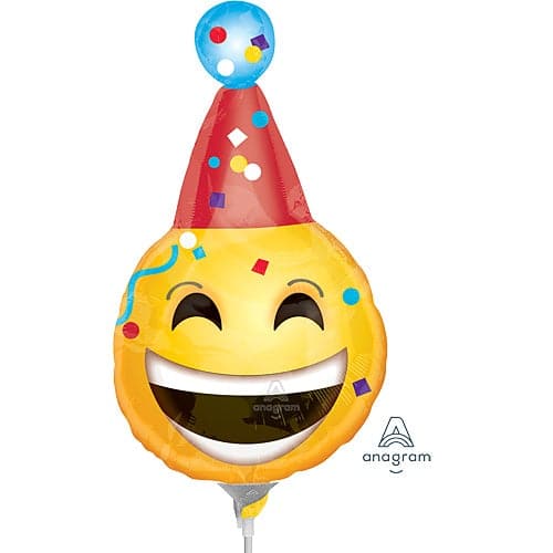 13 Inch Air Fill Birthday Smiley Part Hat Foil Balloon