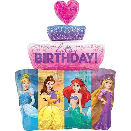 38 Inch Disney Princesses Birthday Cake Jumbo Foil Balloon
