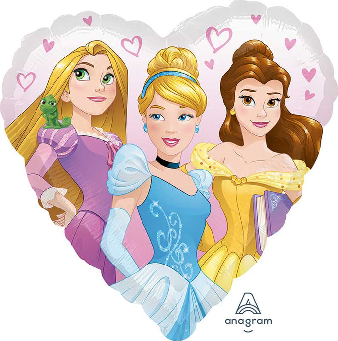 18 Inch Disney Princesses Heart Shaped Foil Balloon