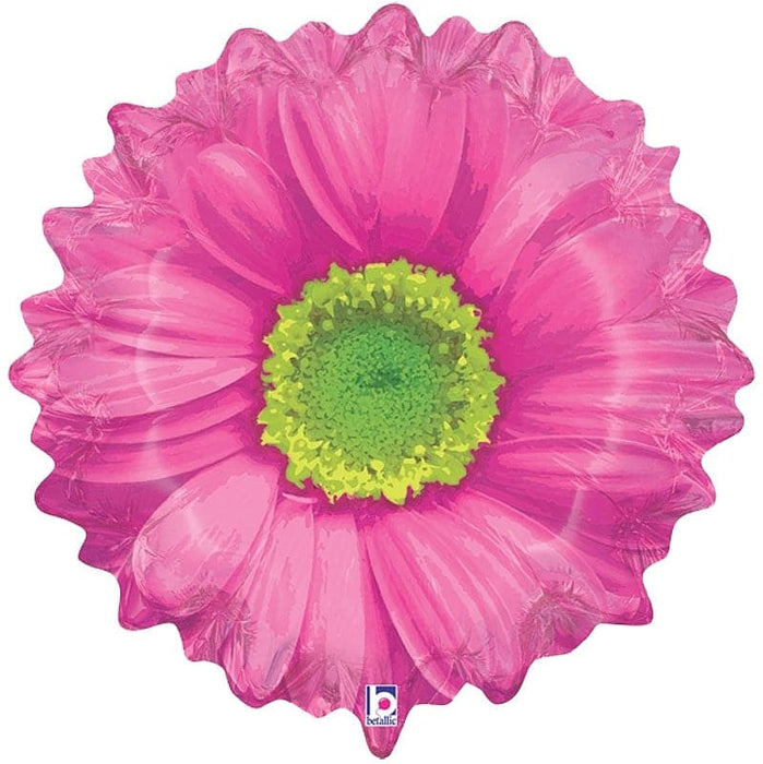 21 Inch Bright Blooms Pink Flower Shape Foil Balloon